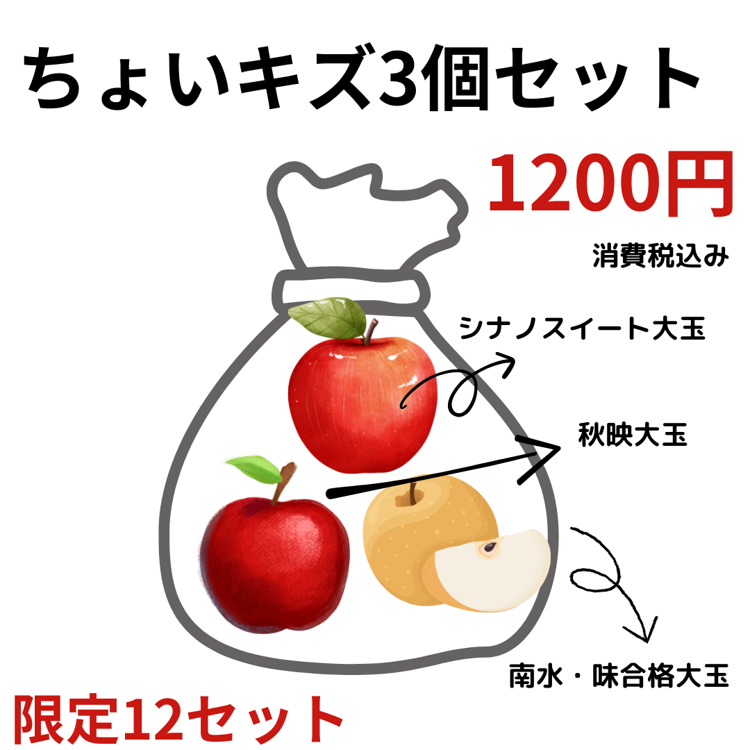 限定12セット：ちょいキズりんご梨